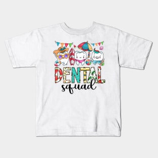 Happy Summer Dental Squad Dentist Summer Vacation Kids T-Shirt